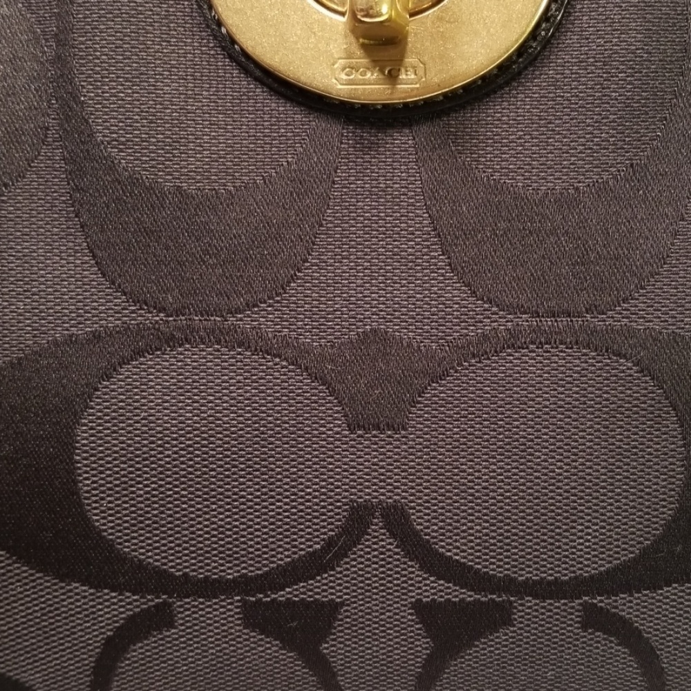 Coach "Rare" Madeline black canvas/leather bag - Picture 6 of 8